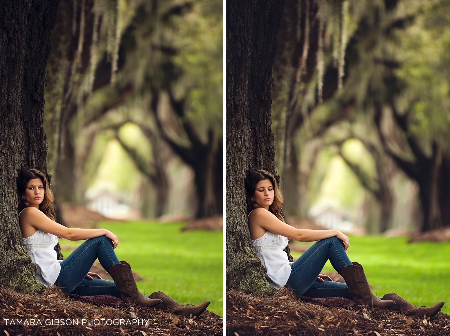 St Simons Island Senior Photographer by Tamara Gibson | Avenue of the Oaks