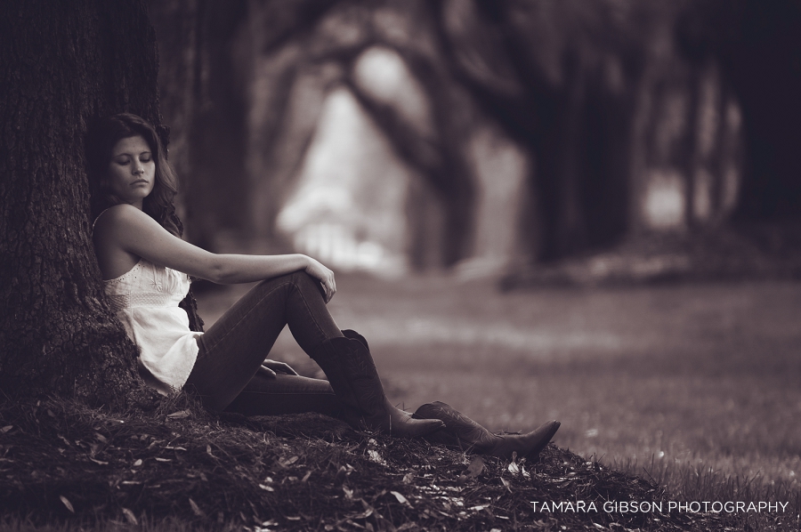 St Simons Island Senior Photographer by Tamara Gibson | Avenue of the Oaks