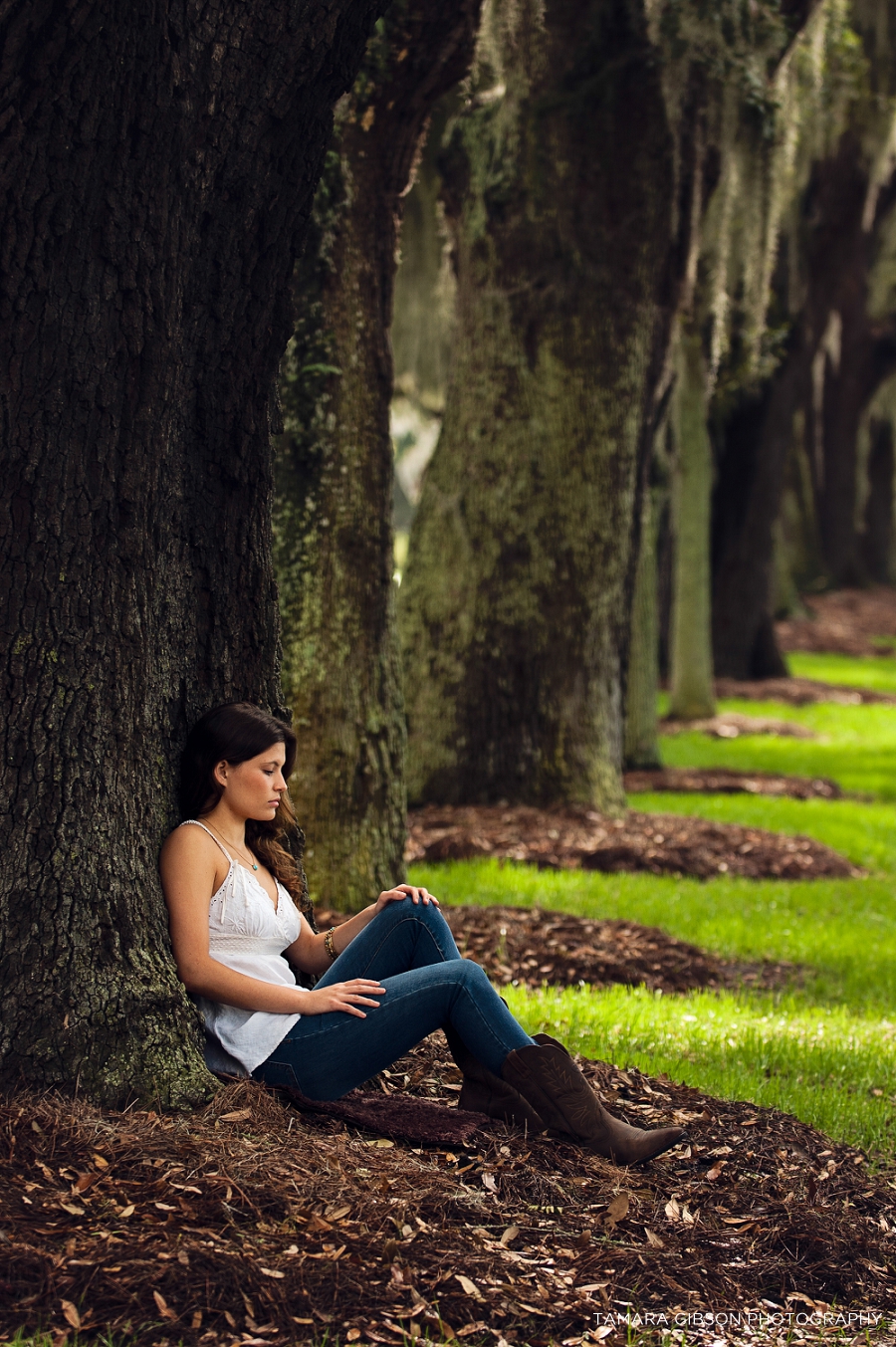 St Simons Island Senior Photographer by Tamara Gibson | Avenue of the Oaks