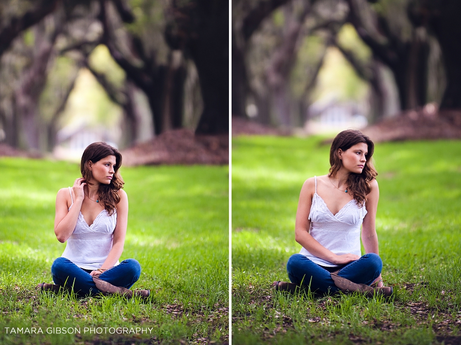 St Simons Island Senior Photographer by Tamara Gibson | Avenue of the Oaks