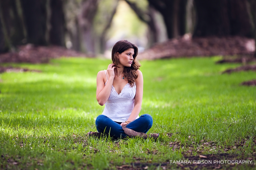 St Simons Island Senior Photographer by Tamara Gibson | Avenue of the Oaks