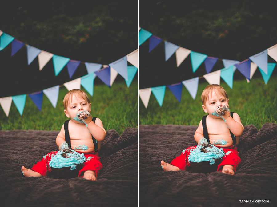 Brunswick GA Cake Smash Session by Tamara Gibson Photography | www.tamara-gibson.com