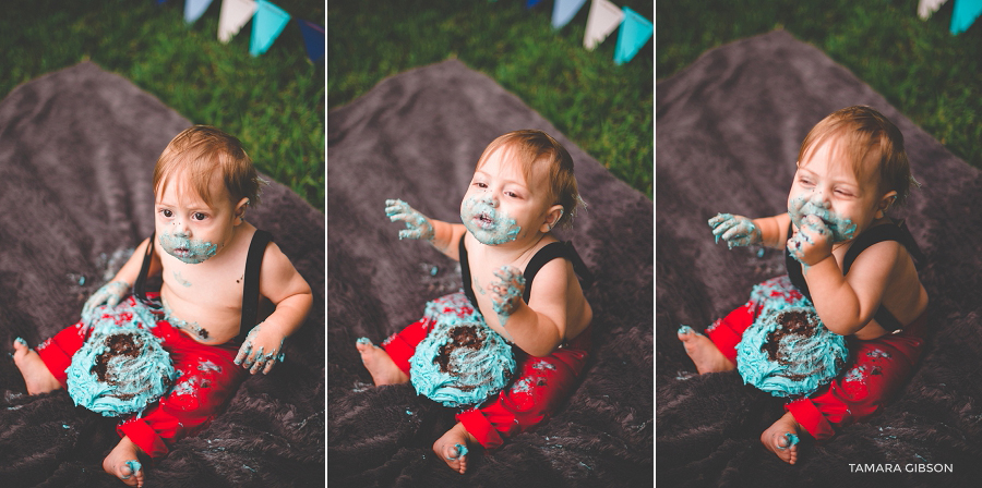 Brunswick GA Cake Smash Session by Tamara Gibson Photography | www.tamara-gibson.com