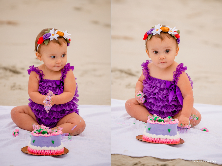 1st Birthday Cake Smash Session by Tmara Gibson Photography | by www.tamara-gibson.com