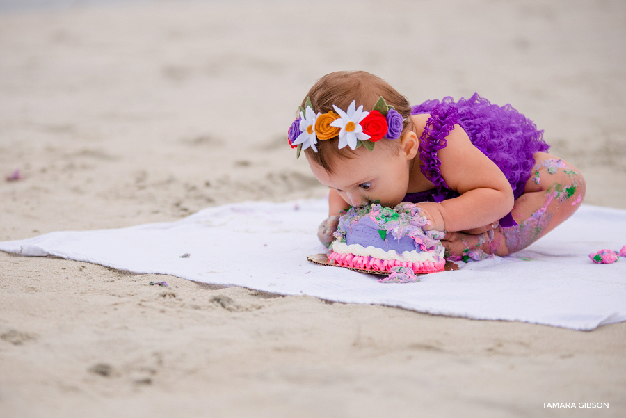 1st Birthday Cake Smash Session by Tmara Gibson Photography | by www.tamara-gibson.com