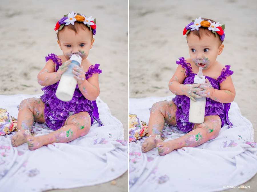 1st Birthday Cake Smash Session by Tmara Gibson Photography | by www.tamara-gibson.com