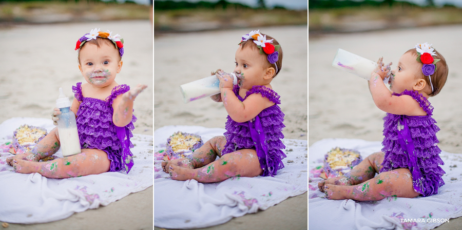 1st Birthday Cake Smash Session by Tmara Gibson Photography | by www.tamara-gibson.com