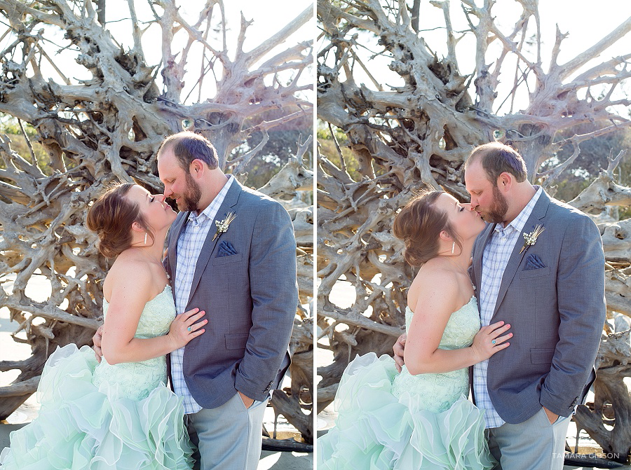 Intimate Wedding at Driftwood Beach by Tamara Gibson Photography | www.tamara-gibson.com