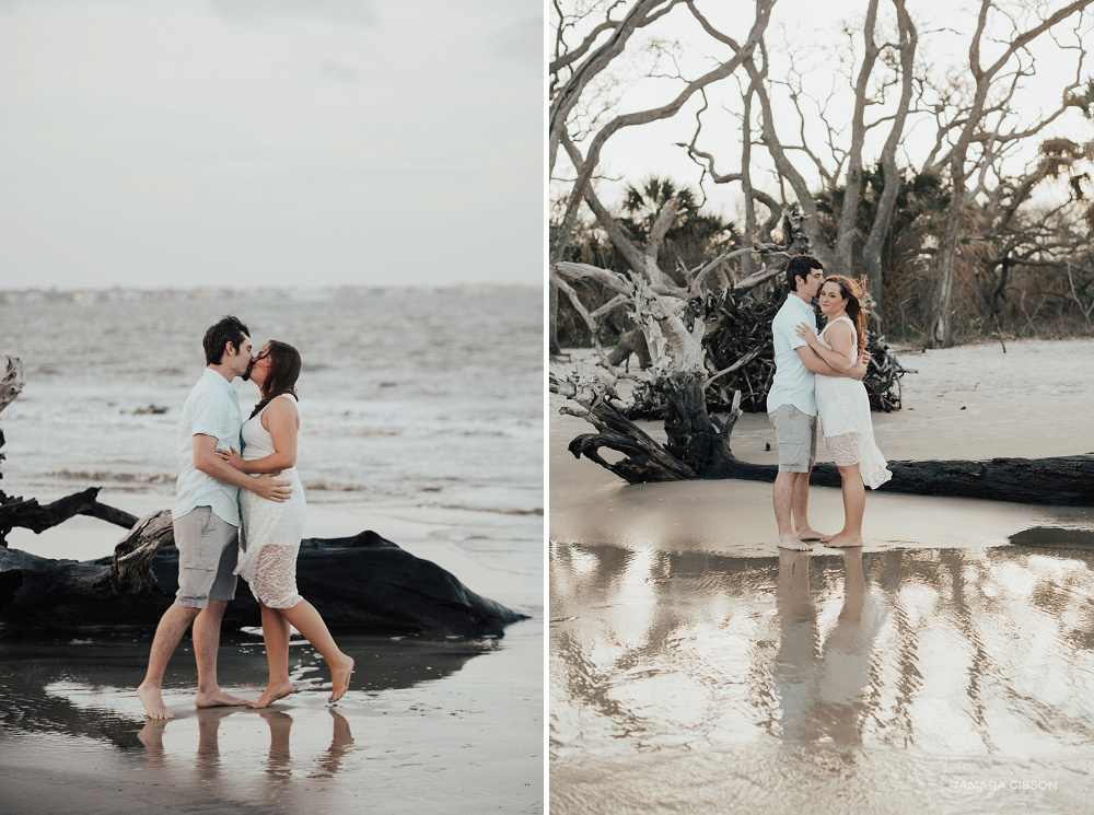 Romantic Beach Engagement Photo Session by Tamara Gibson Photography