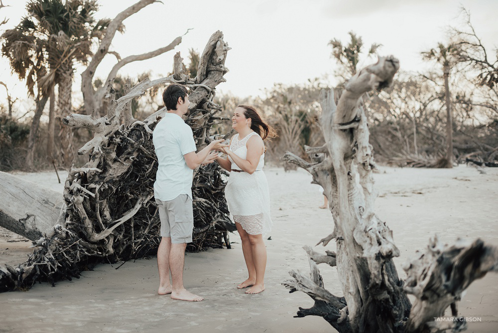 Romantic Beach Engagement Photo Session by Tamara Gibson Photography