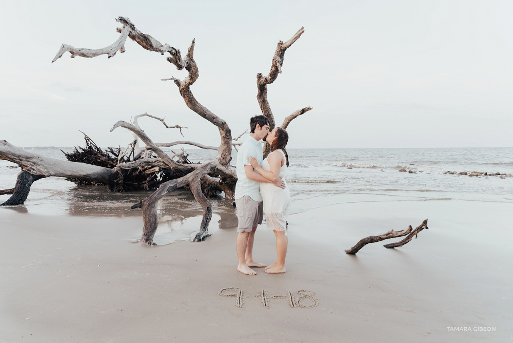 Romantic Beach Engagement Photo Session by Tamara Gibson Photography