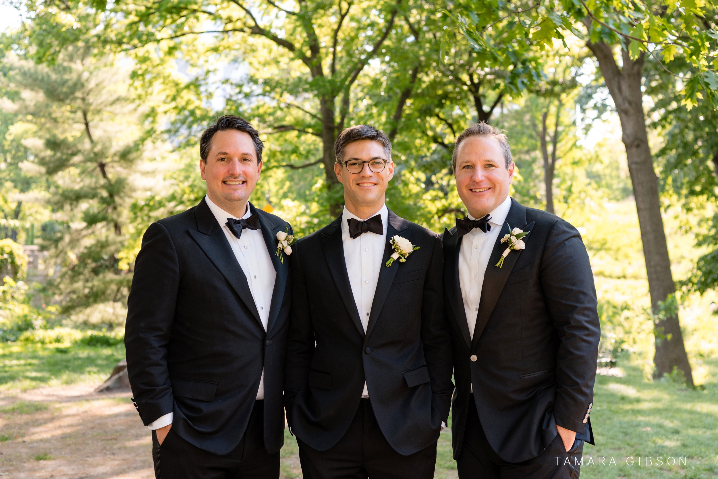 Groom with groomsmen during NYC Wedding