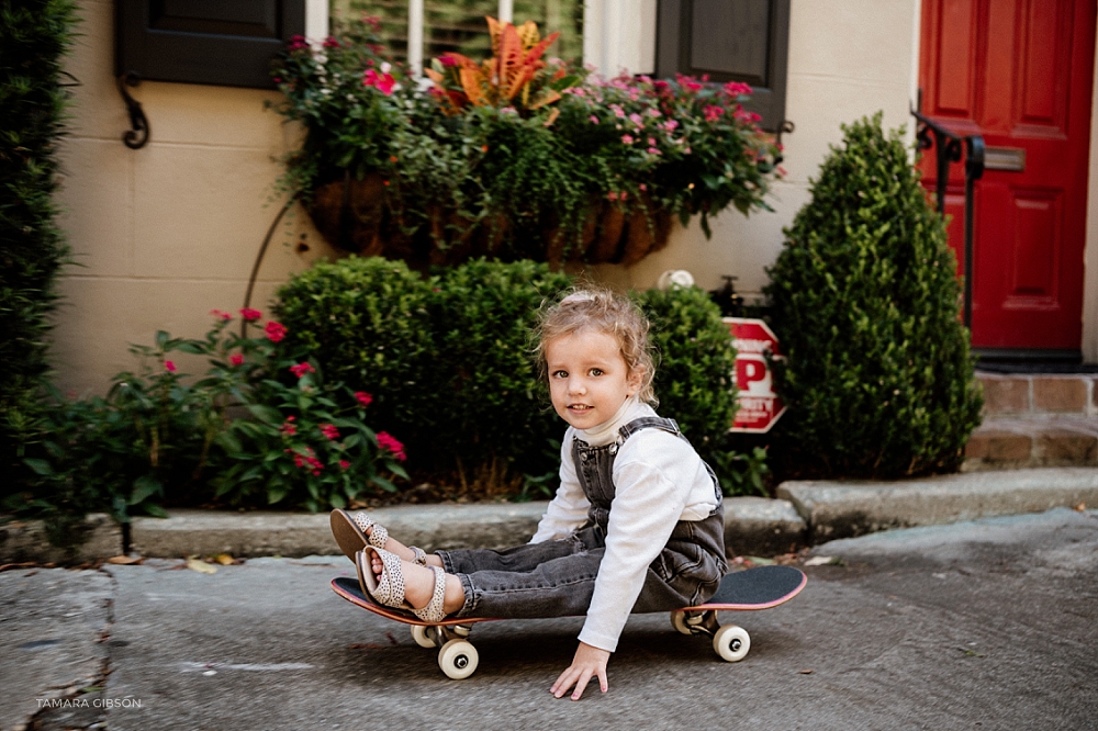 Little Girl on skateboard